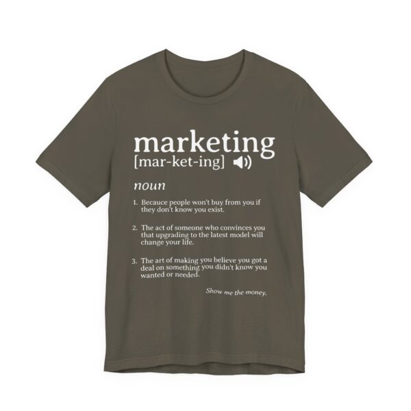 marketing noun t shirt funny marketing gift