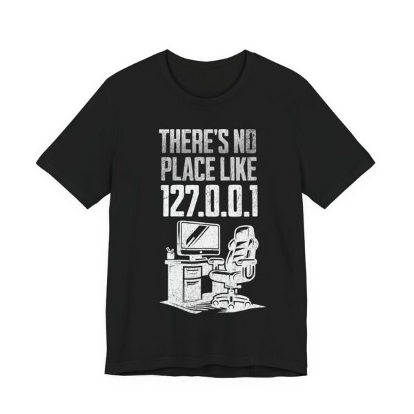 no place like home white text computer geek t shirt