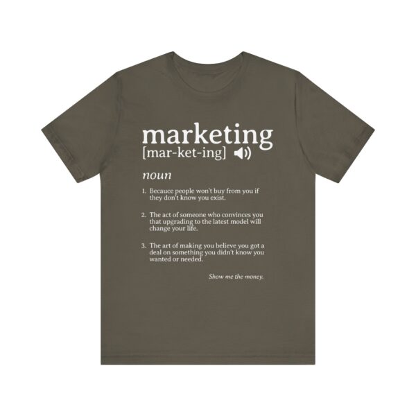 marketing noun t shirt funny marketing gift