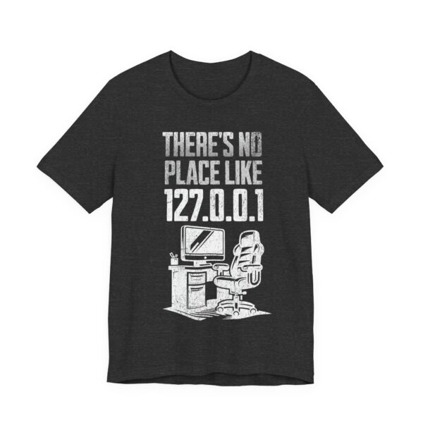 no place like home white text computer geek t shirt