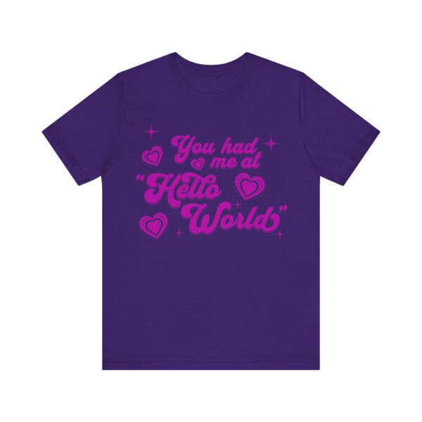 you had me at "hello world" t shirt funny coding gift
